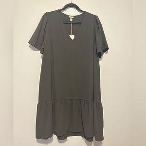 NWT black a new day v-neck mini dress